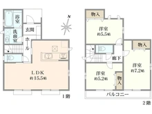 【東京都/東久留米市前沢】東久留米市前沢1丁目新築戸建 A号棟 全4棟 間取り図