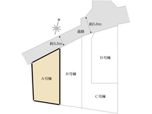 【東京都/東久留米市前沢】東久留米市前沢1丁目新築戸建 A号棟 全4棟 区画図
