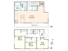 【東京都/小平市大沼町】小平市大沼町2丁目新築戸建 間取り図