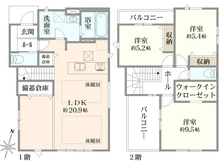 【東京都/小金井市東町】小金井市東町1丁目新築戸建 間取り図