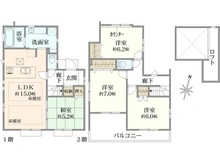 【東京都/小金井市前原町】小金井市前原町3丁目 新築戸建 1号棟 全3棟 間取り図