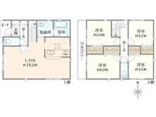 【東京都/三鷹市北野】三鷹市北野3丁目新築戸建 1号棟 全3棟 間取り図
