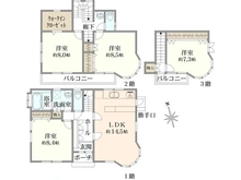 【東京都/府中市浅間町】府中市浅間町3丁目中古戸建 間取り図