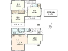 【東京都/多摩市聖ヶ丘】多摩市聖ヶ丘3丁目中古戸建 間取り図
