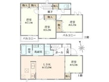 【東京都/小金井市貫井南町】小金井市貫井南町新築戸建　全6棟　C号棟 間取り図