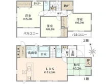 【東京都/日野市日野台】日野市日野台2丁目 新築戸建 全4棟 3号棟 間取り図