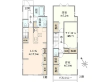 【東京都/小平市上水本町】小平市上水本町2丁目　新築戸建　全2棟　1号棟 間取り図