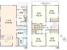 【東京都/日野市東豊田】日野市東豊田　新築戸建全3棟　1号棟 間取り図