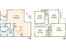 【東京都/日野市東豊田】日野市東豊田　新築戸建全3棟　2号棟 間取り図