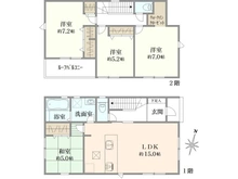 【東京都/日野市大字日野】日野市日野新築戸建 1号棟 全2棟 間取り図