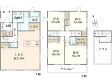 【東京都/日野市新町】日野市新町4丁目 全5棟 1号棟 間取り図
