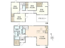 【東京都/日野市新町】日野市新町4丁目 全5棟 3号棟 間取り図