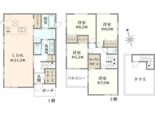 【東京都/日野市新町】日野市新町4丁目 全5棟 5号棟 間取り図