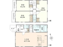 【東京都/日野市大字石田】日野市大字石田新築戸建 1号棟 全2棟 間取り図