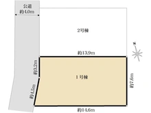 【東京都/日野市大字石田】日野市大字石田新築戸建 1号棟 全2棟 区画図
