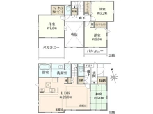 【東京都/西東京市芝久保町】西東京市芝久保町4丁目新築戸建　全1棟 間取り図