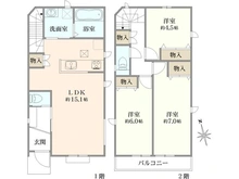 【東京都/小平市上水南町】小平市上水南町2丁目 新築戸建 A号棟 全2棟 間取り図