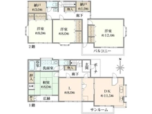 【東京都/日野市万願寺】日野市万願寺1丁目 中古戸建 間取り図