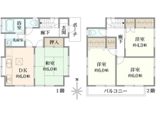【東京都/日野市南平】日野市南平1丁目 中古戸建 間取り図