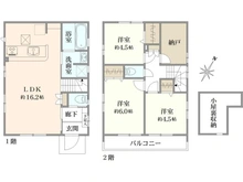 【東京都/日野市日野台】日野市日野台5丁目 新築戸建 全2棟 1号棟 間取り図