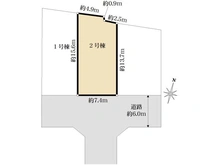 【東京都/東村山市青葉町】東村山市青葉町1丁目 新築戸建 全4棟 2号棟 区画図