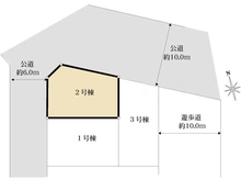 【東京都/東久留米市前沢】東久留米市前沢4丁目 新築戸建 全3棟 2号棟 区画図