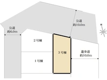 【東京都/東久留米市前沢】東久留米市前沢4丁目 新築戸建 全3棟 3号棟 区画図