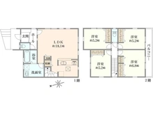 【東京都/東久留米市浅間町】東久留米市浅間町 新築戸建 全3棟 1号棟 間取り図