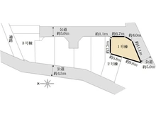 【東京都/東久留米市浅間町】東久留米市浅間町 新築戸建 全3棟 1号棟 区画図