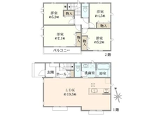 【東京都/小平市鈴木町】小平市鈴木町1丁目新築戸建　全8棟　A号棟 間取り図