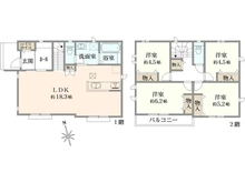 【東京都/小平市鈴木町】小平市鈴木町1丁目新築戸建　全8棟　G号棟 間取り図