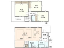 【東京都/小金井市緑町】小金井市緑町4丁目　新築戸建　全1棟　1号棟 間取り図