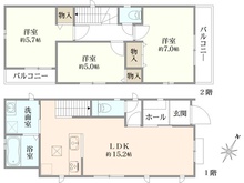 【東京都/国分寺市東戸倉】国分寺市東戸倉2丁目 新築戸建 間取り図