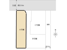【東京都/小平市学園東町】小平市学園東町2丁目　全3棟　A号棟 区画図
