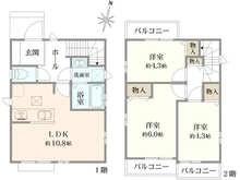 【東京都/小平市花小金井南町】小平市花小金井南町3丁目新築戸建 全2棟 A号棟 間取り図