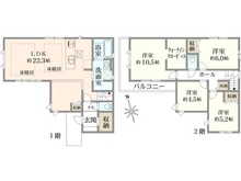 【東京都/西東京市芝久保町】西東京市芝久保町4丁目 新築戸建 間取り図