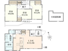 【東京都/東久留米市弥生】東久留米市弥生1丁目 新築戸建 間取り図