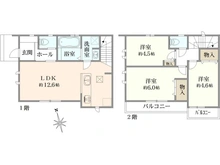【東京都/小平市花小金井】小平市花小金井5丁目新築戸建 全2棟 A号棟 間取り図