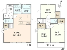 【東京都/国分寺市高木町】国分寺市高木町3丁目 新築戸建 A号棟 全2棟 間取り図
