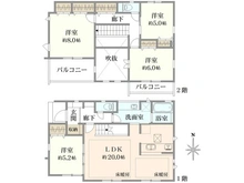 【東京都/小金井市緑町】小金井市緑町3丁目 新築戸建  間取り図
