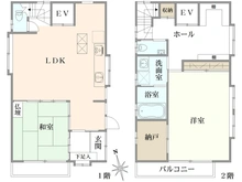 【東京都/大田区大森北】中古戸建：大田区大森北6丁目 間取り図