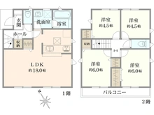 【東京都/小平市上水新町】新築戸建：小平市上水新町2丁目(全15棟 3号棟) 間取り図