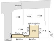【東京都/小平市上水新町】新築戸建：小平市上水新町2丁目(全15棟 6号棟） 区画図