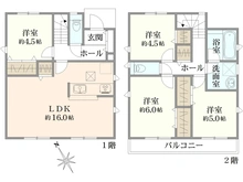 【東京都/小平市上水新町】新築戸建：小平市上水新町2丁目(全15棟 13号棟) 間取り図
