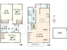 【東京都/小平市花小金井】新築戸建　小平市花小金井5丁目（1号棟） 間取り図
