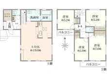 【東京都/小平市学園西町】小平市学園西町2丁目新築戸建　全1棟 間取り図
