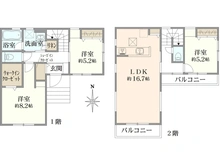 【東京都/小平市津田町】小平市津田町2丁目新築戸建　全4棟　2号棟 間取り図