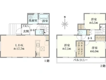【東京都/小平市津田町】小平市津田町2丁目新築戸建　全4棟　3号棟 間取り図