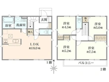 【東京都/西東京市芝久保町】西東京市芝久保町3丁目新築戸建て 間取り図
