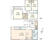 【東京都/杉並区天沼】杉並区天沼2丁目新築戸建て 5号地 間取り図